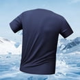thumbnail image 6 of FRSASU Men's Activewear Sport Tee Shirt Quick Dry Athletic Running Gym Workout Golf Tennis Top Tee Blue, 6 of 8