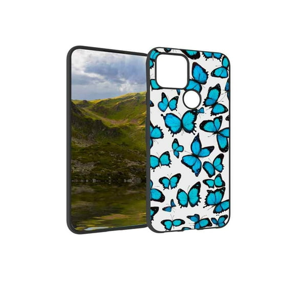 Butterflies2-113 Phone Case, Degined for Google Pixel 5(2020) Case Men Women, Flexible Silicone Shockproof Case for Google Pixel 5(2020)