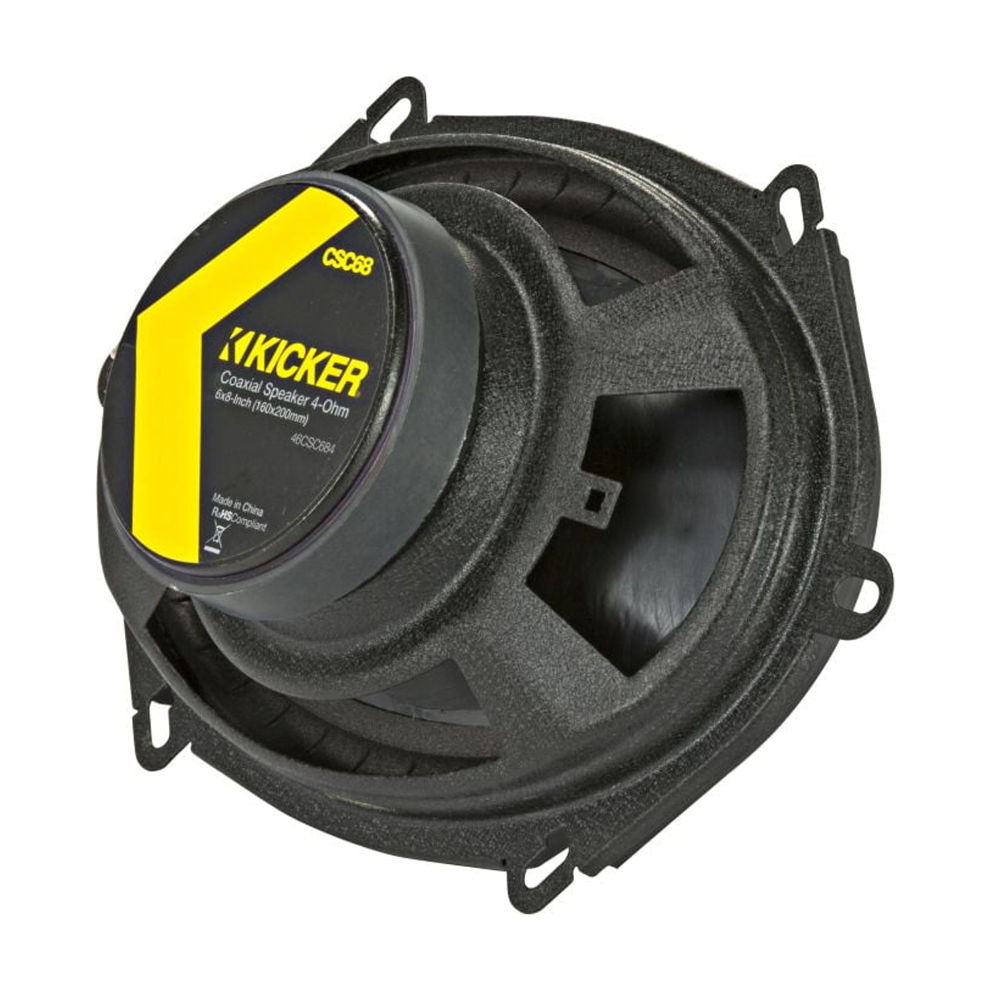 KICKER Speakers 6X8 inch for Ford F-250/F-350/F-450/F-550 1999-2004 Upgrade Kit - 2 Pack of CS Series with Harness, Coaxial Car Audio Front Door or Rear Door or Side Panel Speaker 46CSC684