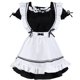thumbnail image 4 of Vestido de sirvienta Lolita, disfraz de sirvienta de anime japonés para mujer, incluye tocado, pajarita para el cuello, mangas, ligas para las piernas, 4 of 7