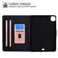 thumbnail image 2 of Dteck Case for Apple iPad Pro 11" 2nd Generation/iPad Air 4th Gen 10.9" (2020 Released),Magnetic Bling Glitter PU Leather Card Holder Wallet Folio Kickstand Cover, Rosegold, 2 of 5