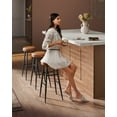 thumbnail image 2 of VASAGLE Echo Collection Bar Stools Set of 2, Kitchen Counter Stools, Breakfast Stools, Synthetic Leather with Stitching, 30-inch Tall, Home Bar Dining Room, Easy Assembly, Caramel Brown ULBC090K01, 2 of 7