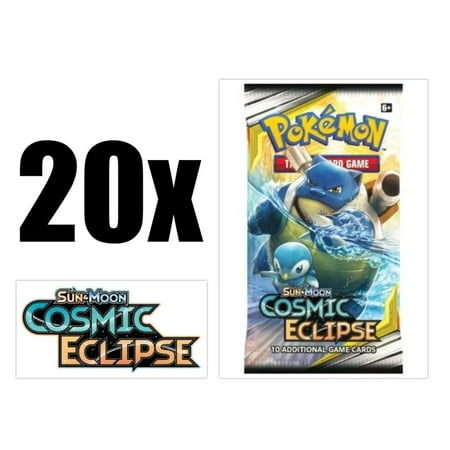 Pokemon Tcg Cosmic Eclipse Booster Packs Twenty 20 Count Booster Pack Lot Pokemon Trading Card Game Sun Moon Unified Minds Sm12