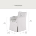 thumbnail image 3 of My Texas House Wren Slipcover Dining Chair with Casters Cream Polyester, 3 of 9