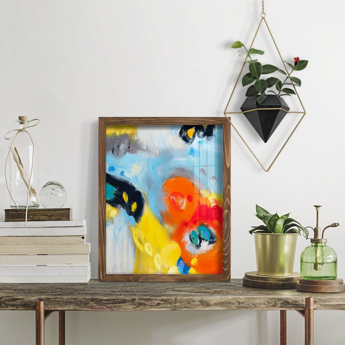 In the Loop II -Framed Print w/glass-Walnut