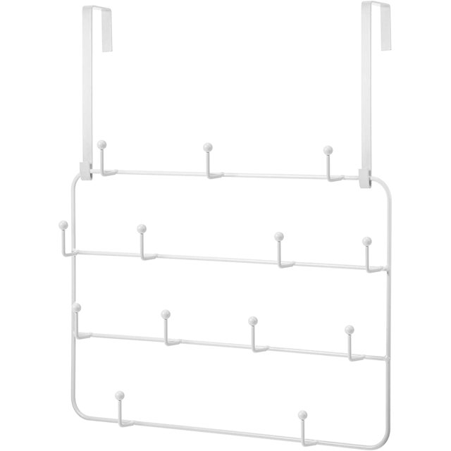 Over Door Hanger Rack Multi Use Metal Over The Door Hook Decorative Over Door Hanger (1, White)