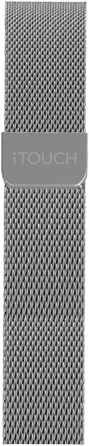 iTouch Smart Watch Unisex Interchangeable Metal Strap for Air 3 44mm: Silver Mesh