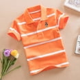 thumbnail image 1 of Camiseta de manga corta de algodón para niños Ropa para niños Polo coreano para niños pequeños y medianos Polo de verano a rayas para hombres de 0 a 16 años, 1 of 5