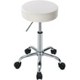 thumbnail image 5 of RTYJGD White Swivel Office Stool, Rolling Salon Massage & Tattoo Chair, Modern Round Stool, 16.14"D x 16.14"W x 25.98"H,White, 5 of 6