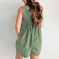 thumbnail image 5 of SRZYMJ Women's Jumpsuit with Adjustable Waist Stylish Women's Denim Jumpsuit Sleeveless Tie Front Romper Casual Summer Outfit with Convenient, 5 of 9