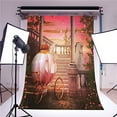 thumbnail image 2 of ABPHOTO Polyester Sunset Glow Photo Background for Baby photo studio Retro Photography Backdrops Carriage 5x7ft, 2 of 4