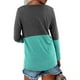 thumbnail image 4 of Camisas Para Mujer Casual Manga Larga Cuello en V Tops Patchwork Blusa Suelta Camisas Odeerbi  ODB129513, 4 of 9
