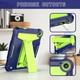 thumbnail image 4 of Epicgadget Case for Amazon Fire 7 (12th Gen, 2022 Release) 7" Display - Heavy Duty Hybrid Case Cover with Kickstand + 1 Fire 7 Inch (2022) Screen Protector and 1 Stylus (Navy Blue/Green), 4 of 5