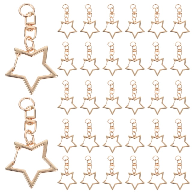 Shisuyan Swivel Clasps Clips Star Shape 60Pcs 1.7X0.9X0.1In