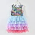 thumbnail image 3 of URMAGIC Toddler Girls Dresses for Summer Sleeveless Kid Clothes Party Tutu Dresses for Little Girls 3-7 Years, 3 of 4