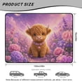 thumbnail image 7 of FOR U DESIGNS Pink Highland Cattle Flower Print Car Trunk Mat Universal Durable Protection Non-Slip Cargo Liner All Weather Stylish Rear Trunk Liner for Most Car Models, 7 of 7