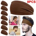 thumbnail image 1 of Hombres Mujeres Fitness Sweatband Elástico Running Diadema Secado Rápido (Café), 1 of 5