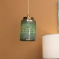 thumbnail image 4 of Jamie Young Co Vapor Medium Contemporary Glass Pendant in Aqua Blue/Brass, 4 of 6
