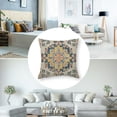 thumbnail image 5 of Navy Blue Orange Boho Pillow Covers Carpet Design Ethnic Bohemian Floral Pattern Decorative Throw Pillow Cases Outdoor Farmhouse Decoration for Sofa Couch Bed, 5 of 7