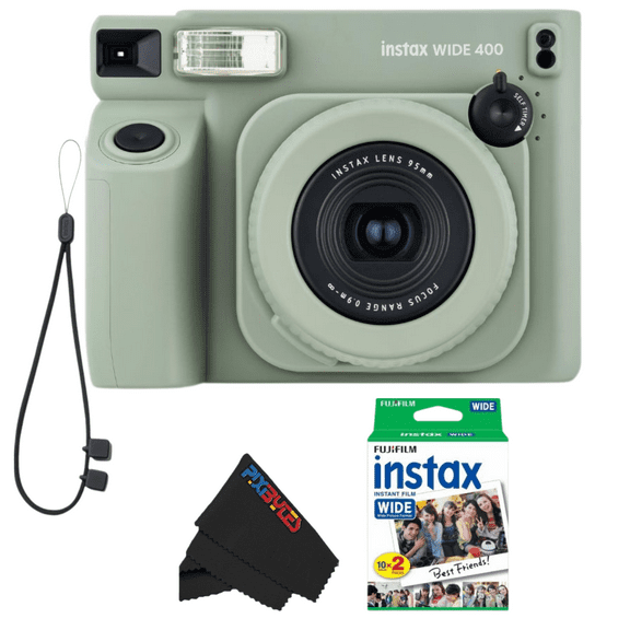 Fujifilm Instax Wide 400 Instant Film Camera Bundle with Fuji Instax Wide Instant Film Color Print (20 Sheets)