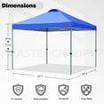 thumbnail image 2 of MASTERCANOPY 8' x 8' Easy Pop-up Canopy Tent with Vent Outdoor Shade Shelter, Blue, 2 of 6