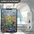 thumbnail image 5 of Yuyamidu Colorful Flower RV Window Shade, 17 x 26 Inch RV Door Window Shade Cover Universal RV Entry Door Window Curtain Floral Block Sunlight Protect Privacy RV Shade, 5 of 7