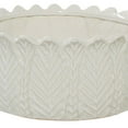 thumbnail image 5 of DecMode White Ceramic Leaf Indoor Outdoor Planter, Set of 3 10", 12", 17"W, 5 of 8