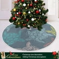 thumbnail image 6 of FMSHPON Colorful Sea Turtle Xmas Christmas Tree Skirt Stand Mat for Holiday Party Decoration Indoor Outdoor 36 inches, 6 of 6
