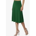thumbnail image 3 of Women's PLUS Simple Foldover Stretch A-Line Flared Knee Length Skirt Comfy Stylish, 3 of 7