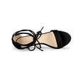 thumbnail image 4 of BLISSFUL STEP Women's Open Toe Kitten Heel Lace Up Sandals, 4 of 8