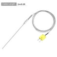 thumbnail image 2 of K Type Thermocouple with Plug, Meter Temperature Sensor Probe -40 to 1100°C(-40 to 2012°F) Stainless Steel, 2.5x150mm 6.6ft Wire, 2 of 7