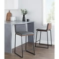 thumbnail image 4 of LumiSource Grey Mason Mara 26" Fixed-Height Counter Stool - Set of 2, 4 of 10