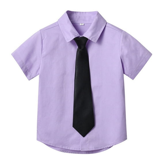 Kid Boys' Button Down Shirts Boys Formal Shirt Long Sleeve Shirt Boys School Uniform For Boys 5-6 YearsFormal Outfits