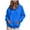 Blue, variant on Towmus Hoodies for Women Plus Size Sweatshirts Casual Sweaters Tops Fleece Cute Workout Sweatshirt Fall Fashion Outfits 2025