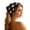 Black, variant on Crochet Daisy Triangle Head Scarf, Knitted Floral Bandana Head Wrap, Adjustable Back Tie Hair Kerchief For Daily, Travel, Beach & Outdoor Styling