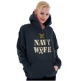 thumbnail image 5 of US Navy Wife Military Support Ribbon Hoodie Sweatshirt Women Brisco Brands S, 5 of 6