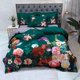 thumbnail image 3 of Juego de cama de algodón egipcio floral verde, 3 of 8