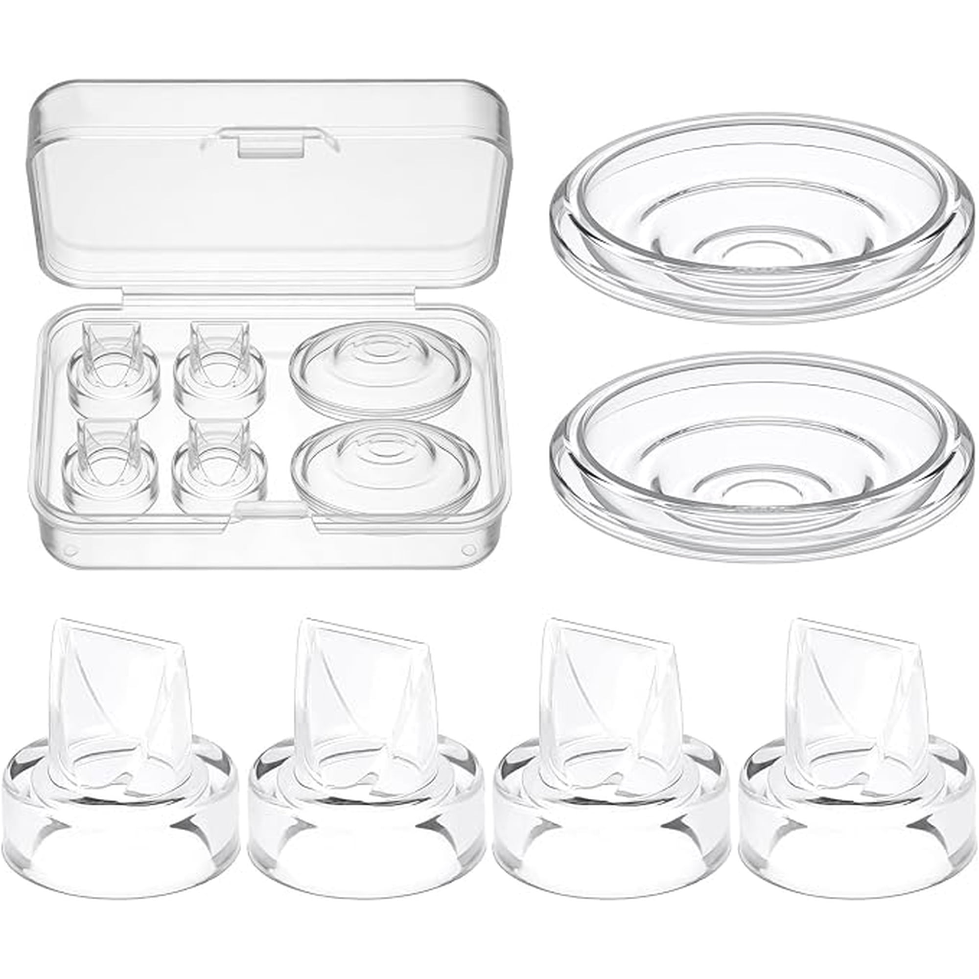 6 Pack Breast Pump Duckbill Valves and Silicone Diaphragms