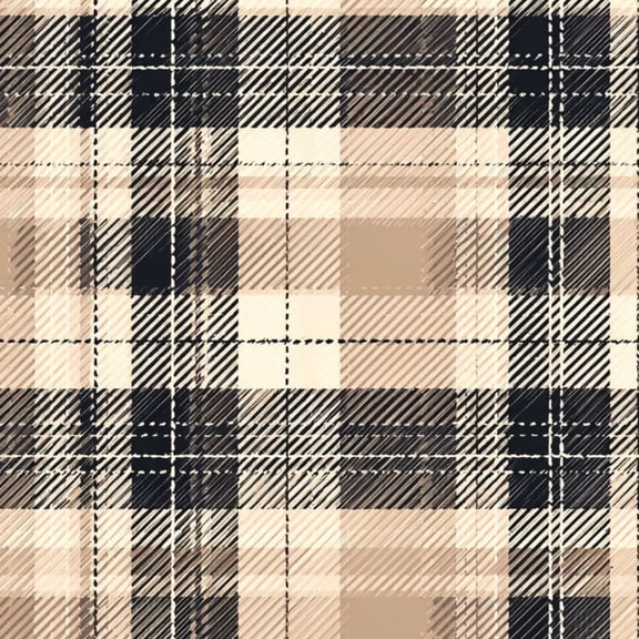 Peel and Stick Wallpaper Beige Black Plaid Checkered Crosshatch Self Adhesive Removable Renter Friendly Contact Paper for Bedroom 17.7in x 118in