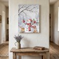 thumbnail image 3 of Canvas Wall Art, Christmas Snowman Framed Canvas Prints for Kitchen Bedroom, Xmas Tree Forest Snowflakes Branches Deer Small Gallery Wrapped Wall Decor for Home Office, Gifts, 8"x12" Ship Next Day, 3 of 9
