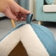 thumbnail image 3 of Lindo nido para gatos otoño e invierno cálido gato semicerrado osito de peluche perrera para perros pequeños casa para mascotas para gatos desmontable, 3 of 5