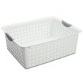 thumbnail image 2 of Stérilite Paniers de Rangement Ultra en Plastique avec Poignées, Blanc, Pack de 24, 2 of 8