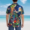 thumbnail image 4 of Disketp Colorful Floral Forest Fairy Hawaiian Shirts for Men,Mens Casual Short Sleeve Button Down Shirts Beach Shirt,Large, 4 of 7