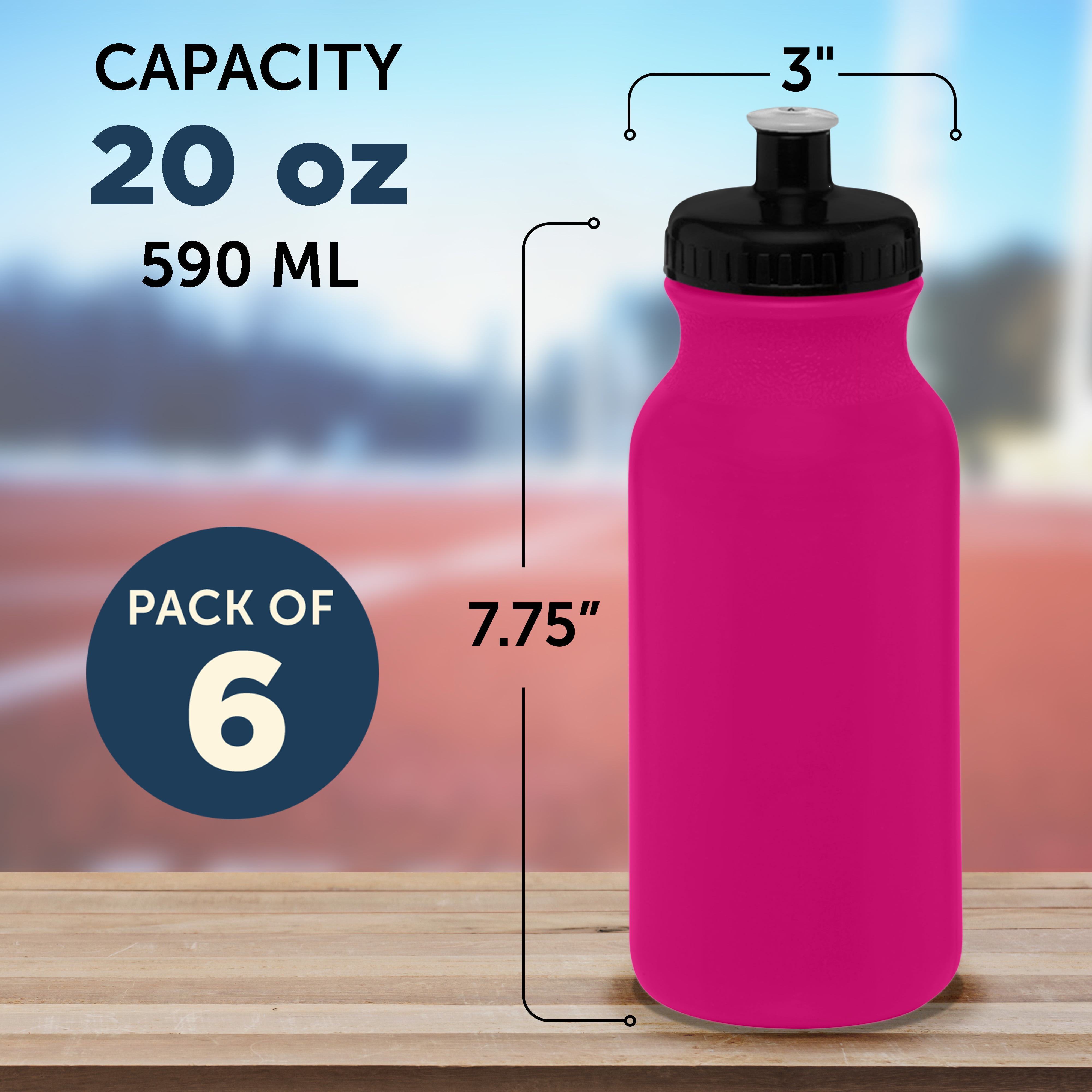  DISCOUNT PROMOS Custom 20 oz. Water Bottles with Push