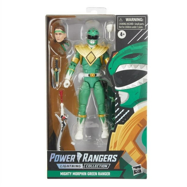 Power Rangers Lightning Collection Mighty Morphin Green Ranger Black Ranger Dragon Shield Action Figure Toy with Accessories Fivean unisex