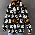thumbnail image 7 of Qiopertar Halloween Hoodies for Women Cute Graphic Print Long Sleeve Crewneck Casual Party Fall Tops Loose Pullover, Black XXL, 7 of 7