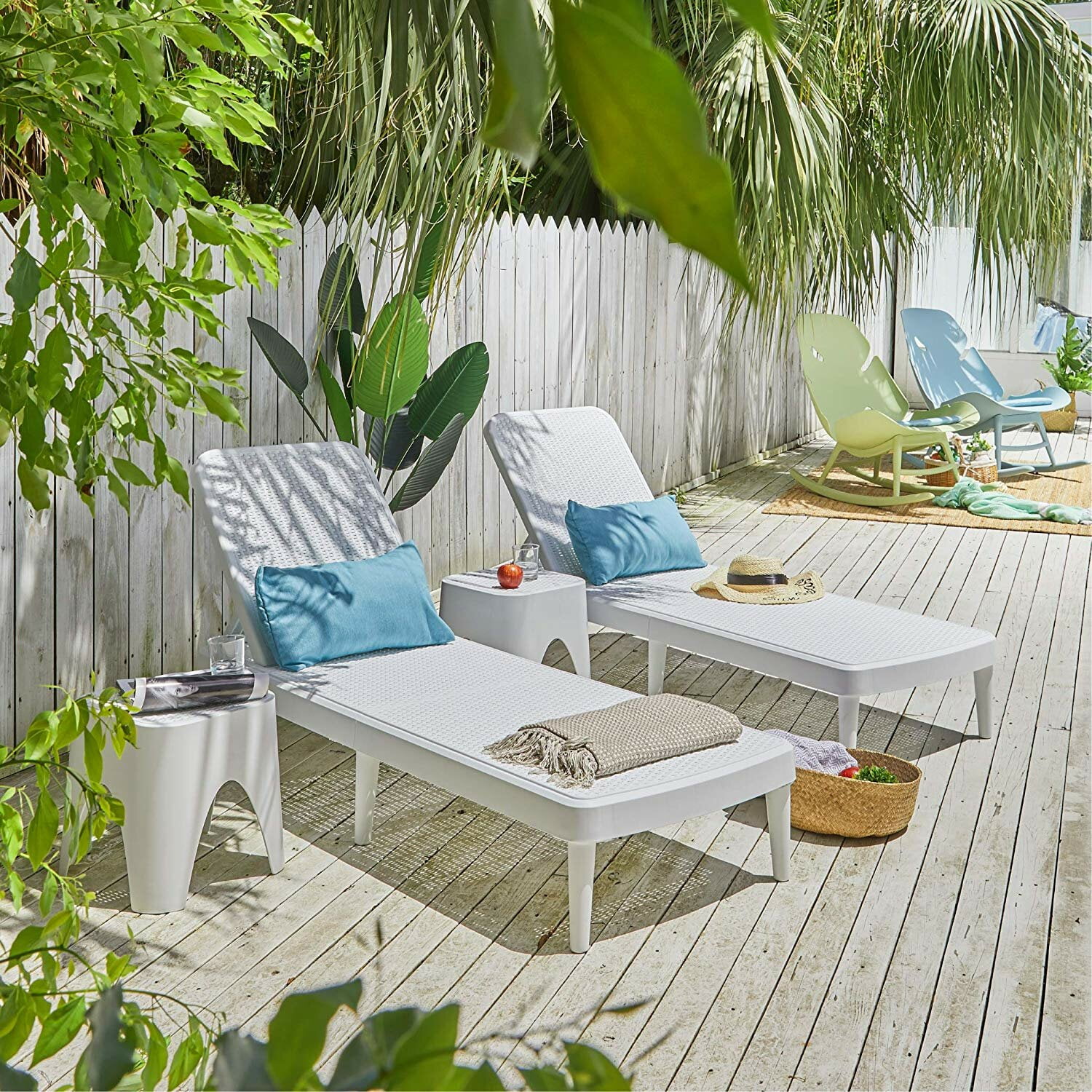 Luman 75 Long Reclining Single Chaise Rattan design never