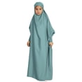 thumbnail image 1 of MIASHUI Robe Élégante Décontractée pour Filles avec Capuche et Manches Chauve-Souris pour Mode Vert Clair, 8-9 Ans, 1 of 4