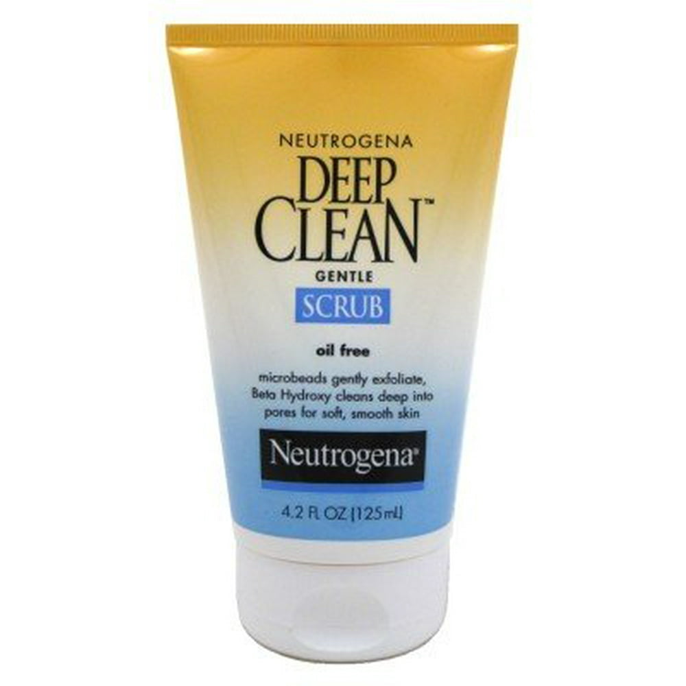 Neutrogena Deep Clean Gentle Daily Facial Scrub, OilFree Cleanser, 4.2