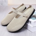 thumbnail image 7 of CAIXAI Wide Toe Box Sneakers Women Adjustable Upper Womens Sneakers Size 8 Classic Slip-On Walking Shoes for Women Mesh Knitted Woven Mary Jane Shoes Women Hands Free Sock Shoe, 7 of 7